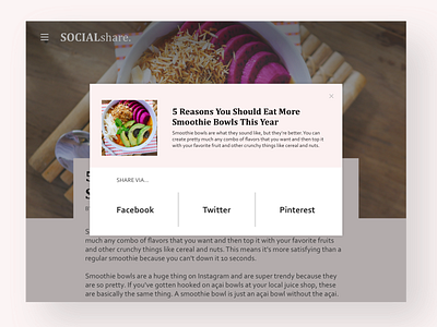 Social Share - Daily UI #010 010 dailyui design share social share ui ux web