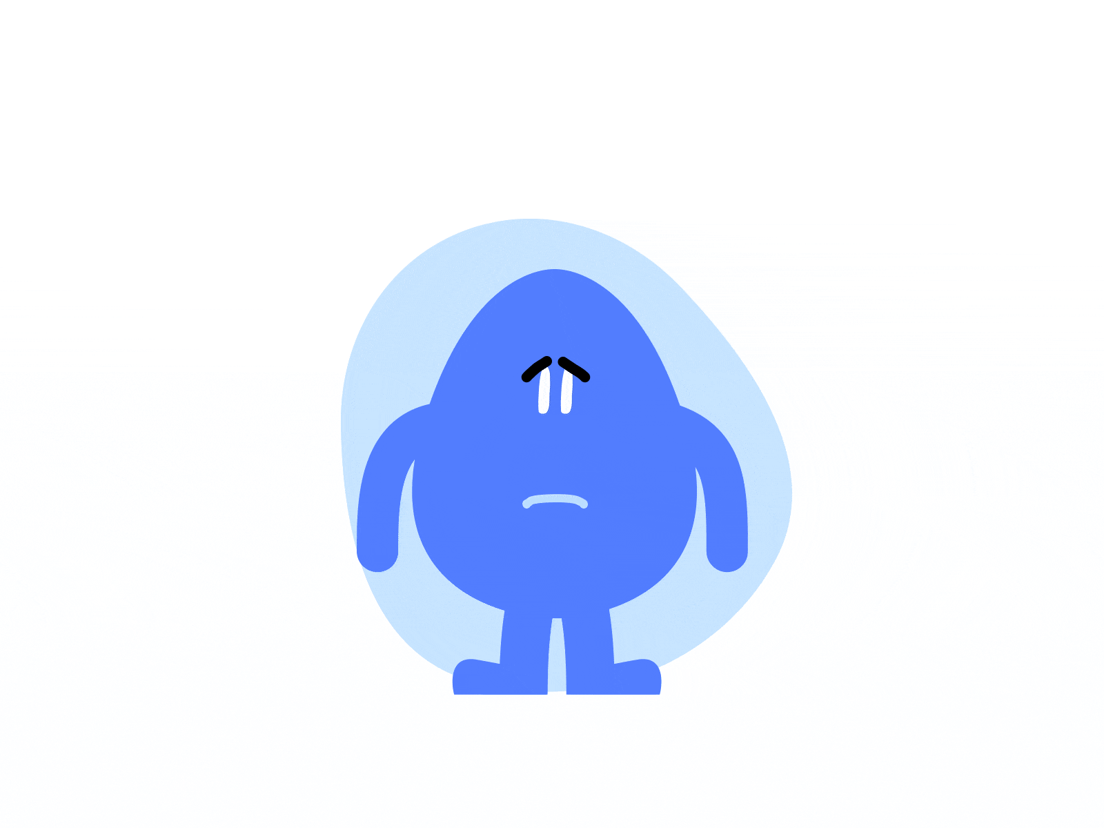 Sadness animation blue characters cry crying design emoticon emotions feelings figma gif graphic design illustration little men mood motion mr me sad sadness