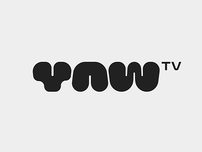 YAW Logo branding bubbly graphic design logo logo design rounded type type design yaw