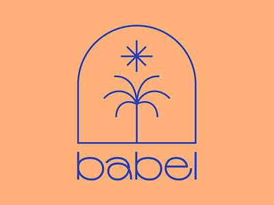 Babel brand branding graphic design icon lettering logo palm-tree pictogram restaurant star type type design 🌴
