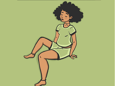 Balance african american green illustration skipwith studio