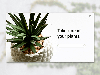 Landing Page - Take care of your plants