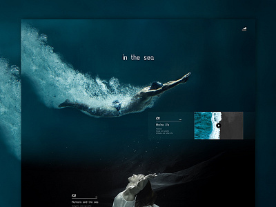 Discover the sea digital digital dsign interface landing page sea ui user experience ux web site xd