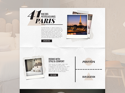 Hotel Paradis design paris travel user interface design web design