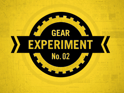 Gear Experiment No.2 black circle experiment fun gear identity texture yellow
