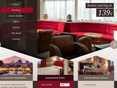 Angled Couches angles brown cta luxury red web web design