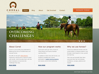 Corral horse non profit tan web