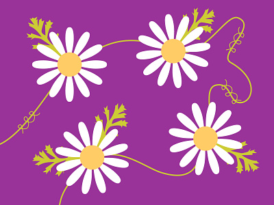 Daisy Chain daisies daisy chain digital drawing drawing flowers illustration illustrator cc vector vector art