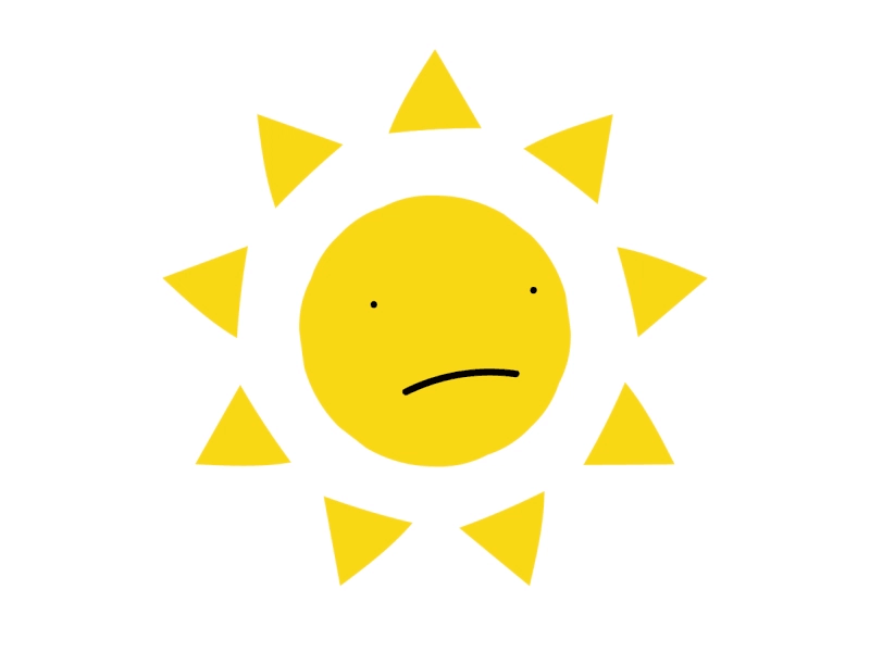 Unimpressed Sun after effects animation heatwave loop animation summer sun yellow