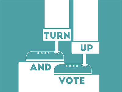 Turn Up design graphic design illustration illustrator turn up vote voting
