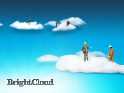 BrightCloud branding clouds little people website