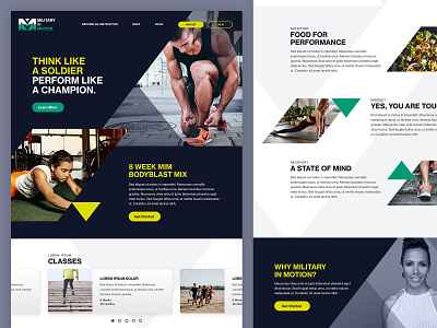 Military in Motion - Marketing website branding responsive website design web design