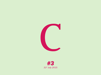 The letter "C" aletteraday letterform typography