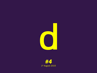 The letter "d" aletteraday letterform typography