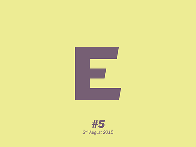 The letter "E" aletteraday letterform typography