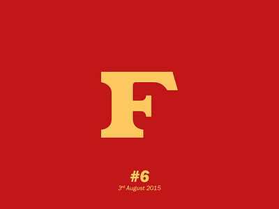 The letter "F" aletteraday letterform typography