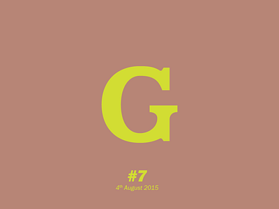 the letter "G" aletteraday letterform typography