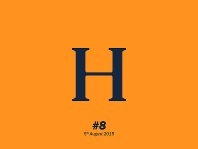 The letter "H" aletteraday letterform typography