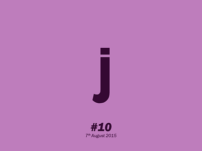 The letter "j" aletteraday letterform typography