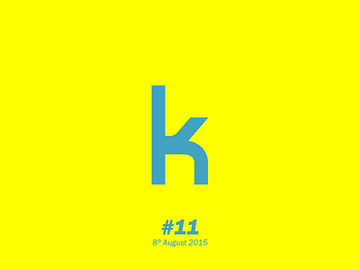 The letter "k" aletteraday letterform typography