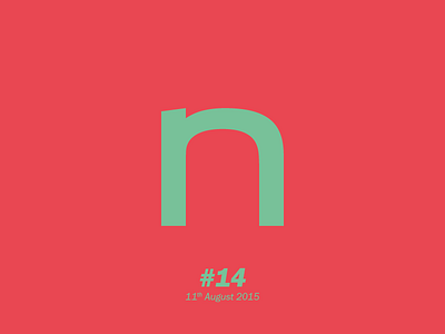 The letter "n" aletteraday letterform typography