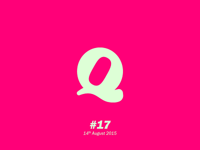 The letter "Q" aletteraday letterform typography