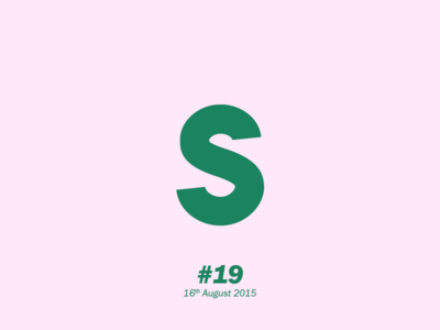 The letter "S" aletteraday letterform typography