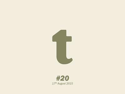 The letter "t" aletteraday letterform typography