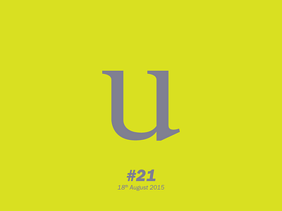 The letter "U" aletteraday letterform typography