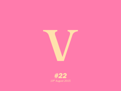 The letter "V" aletteraday letterform typography