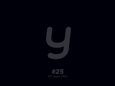 The letter "y" aletteraday letterform typography