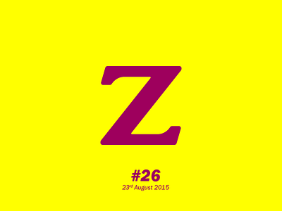 The letter "Z" aletteraday letterform typography