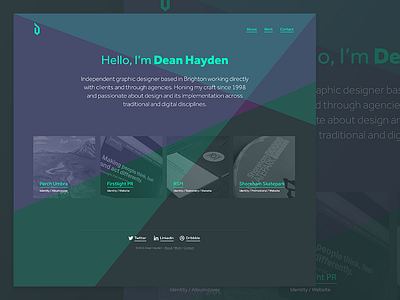Dark portfolio site initial ideas portfolio web design