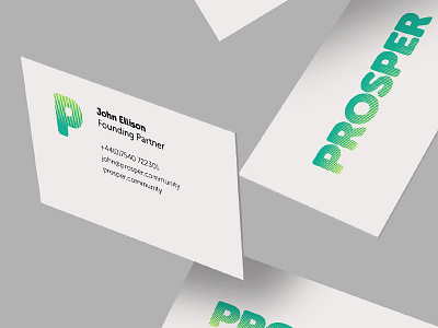 Prosper business cards alt. version branding business cards identity