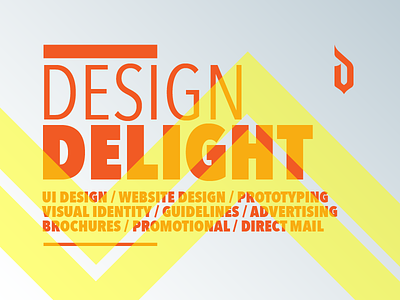 Design delight available to hire branding logo self promotion