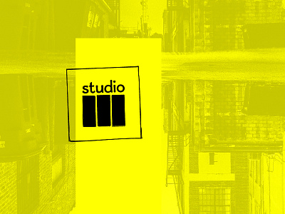 Studio Three branding logo yellow