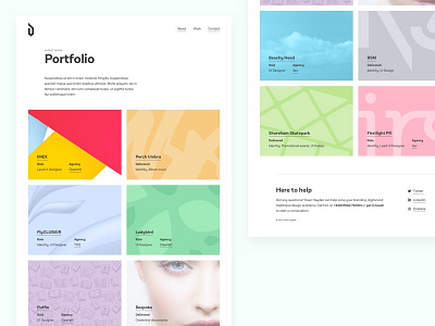 Portfolio site v3 - Portfolio landing page