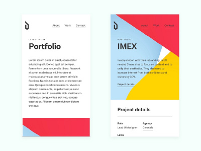 Portfolio site v3 - Mobile portfolio and portfolio details page mobile portfolio responsive sketch web design