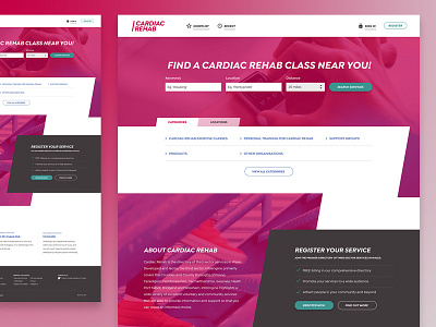 Cardiac Rehab responsive web design ui design web design