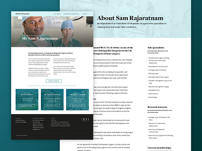 British Orthopaedics responsive web design rwd ui ui design web design