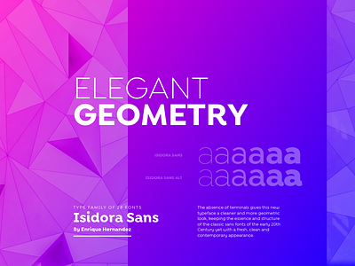 Elegant Geometry fonts geometry isidora sans typeface