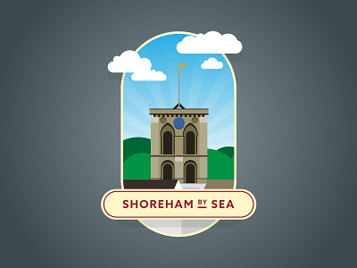 An ode to Shoreham by Sea church illustration illustrator landmark shoreham