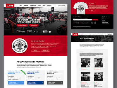 The Strength Den ui visual design web design