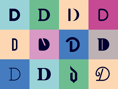 Experimental D affinity designer illustrator letterform typography