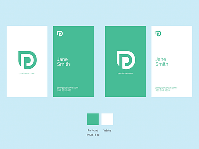 Positrove Business Card Design branding design flat logo vector