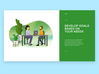 Develop Goals Based on Your Needs branding design illustration vector