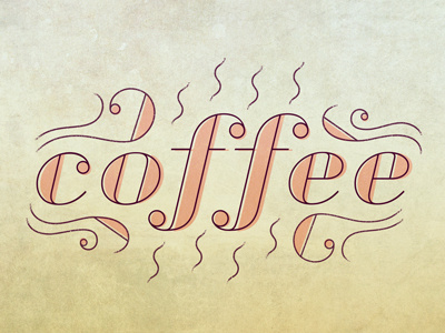 Coffee coffee fancy texture type typography vector warm
