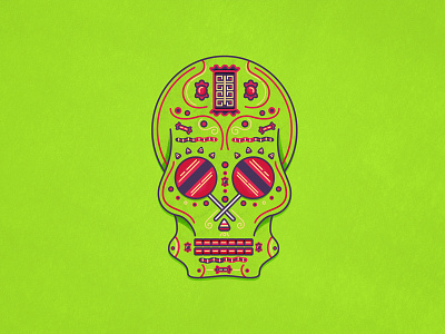 Halloween candy day of the dead detail green halloween purple red skull subtle texture sugar skull vector vivid