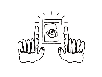 Does Dribbble even like this 💩? blackandwhite eye hands line drawing sketch