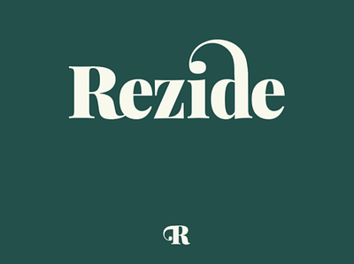 Custom Logotype and Mark for Rezide art direction brand identity brand identity design brand identity designer branding custom design logo logo design logomark typography